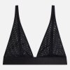 Lace triangle bra - black - 3