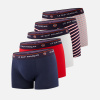 Lot de 5 boxers en coton - Cinquo de Boxers Petit Joseph Marine Rouge Cerise Rayures Blanc - rouge - 2