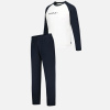 Ensemble Pyjama T-shirt et Pantalon en coton - Pyjama Nathan Marine Blanc - blanc - 4