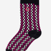 Chaussettes mi-hautes fuschia à fléchette fantaisie - Lucas Flechette Fuchsia - bleu - 7
