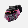Lot de 3 slips en coton - Slips Fuchsia Noir Fléchette Fuchsia - violet - 1