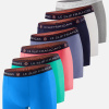 Pack Semainier Boxer Redoutable Bleu Fluo Mint Neon Pink Bleu Jean Marine Blanc Gris Chiné - bleu - 4