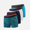 Lot de 4 boxers en coton - Boxers Marine Topaz Hibiscus Mint Green Blanc - bleu - 2