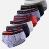 Lot de 7 slips en coton - Slips Marine Blanc Rouge Cerise Noir Gris Chiné Bleu Jean Marinière - blanc - 4