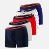 Cinquo Boxers Marius Navy Red White Indigo Navy Heart Pack - blue - 1