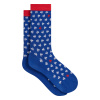 Mid-cut cotton socks - blue - 35