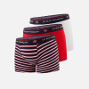 Lot de 3 boxers en coton - Trio de Boxers Petit Joseph Rouge Blanc Rayure Tricolore - rouge - 1