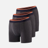 Lot de 3 boxers long en coton - Boxers Gris Anthracite - gris - 1
