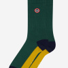 Chaussettes mi-hautes mixtes en coton - Lucas Demi Bloc Vert Sapin Moutarde - vert - 2