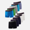 Lot de 10 boxers en coton - Pack 10 Boxers Redoutable Marine Gris Chiné Topaz Mint Green Bleu Turquoise Blanc Marine Bleu Jean Noir - bleu - 2