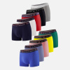 Lot de 10 boxers en coton - Pack 10 Boxers Redoutable Marine Blanc Rouge Bleu Jean Gris Noir Bleu Eblouissant Rose Tournesol Emeraude - blanc - 2