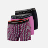 Lot de 3 boxers en coton - Boxers Fuchsia Noir Fléchette Fuchsia - violet - 2