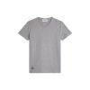 Cotton V-neck T-shirt - gray - 3
