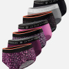 Lot de 7 slips en coton - Slips Prune Noir Fuchsia Gris Chiné Hibiscus Prune Gavotte Prune Petit Carrés Noir - violet - 5
