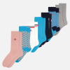 Lot de 7 chaussettes mi-hautes en coton - Semainier Lucas Marine Gris Bleu Blanc Rose - bleu - 3