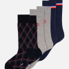 Trio Pack Lucas Socks Grey Heather Navy Flag Tartan Navy - blue - 8