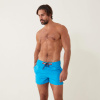 Short swim shorts with elasticated waistband - blue - 4