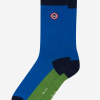Chaussettes mi-hautes mixtes en coton - Lucas Bloc Bleu Turquoise Mint Green - bleu - 6
