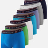 Lot de 7 boxers en coton - Boxers Gris Chiné Topaz Mint Green Bleu Turquoise Blanc Marine Bleu Jean - bleu - 5