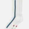 Chaussettes de sport mi-hautes rayées turquoise, vert menthe et indigo - Wilfried Rayures Bleu Turquoise Mint Green Indigo - bleu - 3