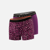 Lot de 2 boxers en coton - Boxers Prune Hibiscus Prune - violet - 1