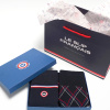 Lucas Navy Tartan and Navy Flag Box - blue - 2