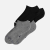 Duo de socquettes en coton - Pack Duo Socquettes Jo Noir Gris Chiné - gris - 1