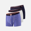 Lot de 3 boxers en coton - Boxers XV de France Damier Indigo Blanc Marine - bleu - 1