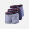 Lot de 3 boxers en coton - Trio de Boxers Petit Joseph Chevron Bleu Poussière Bleu Jean Marine - bleu - 4