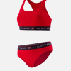 Ensemble culotte brassière en coton - Tapageuse Rieuse Rouge Cerise - rouge - 1