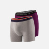 Lot de 2 boxers longs en coton - Boxers Prune Gris Chiné - violet - 1