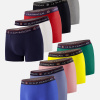 Lot de 10 boxers en coton - Pack 10 Boxers Redoutable Marine Blanc Rouge Bleu Jean Gris Noir Bleu Eblouissant Rose Tournesol Emeraude - blanc - 1