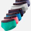 Pack Semainier Slip Intrépide Bleu Jean Mint Neon Pink Bleu Fluo Marine Blanc Gris Chiné - vert - 4