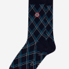 Chaussettes mi-hautes mixtes en coton - Lucas Tartan Topaz - bleu - 7