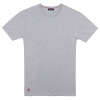 Mixed round neck cotton t-shirt - gray - 1