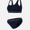 Pack Culotte Brassière En Coton Sans Couture - Pack Cathy Anaïs Marine - bleu - 2