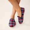Indoor slippers - Blue White Red Tartan slippers - white - 1