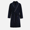 Shawl collar dressing gown - blue - 1