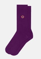 Chaussettes mi-hautes violet en coton - Robuste Violet Profond - violet - 1
