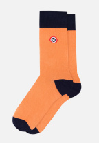 Chaussettes mi-hautes orange fantaisie - Lucas Talon Pointe Marine Orange Corail - orange - 2