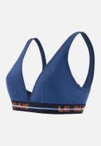 Soutien-gorge triangle bleu en coton - Séduisante Bleu Acier - bleu - 1