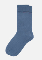 Chaussettes mi-hautes bleu en fil d'Écosse - Nessy Bleu Acier - bleu - 1