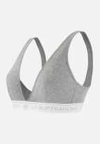 Soutien-gorge triangle sans armature gris chiné en coton - Seduisante Gris Chiné - gris - 2