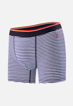 Boxer long marinière bleu en coton - Michel Mariniere - bleu - 1
