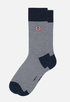 Chaussettes mi-hautes marinière bleu marine - Robuste Mariniere Bleu - bleu - 4