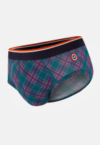 Slip à motif tartan bleu canard en coton - Terrible Tartan Bleu Canard - bleu - 1