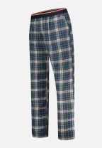 Bas de pyjama long à motif tartan bleu canard en coton - Bastien Tartan Bleu Canard - bleu - 1