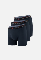 Lot de 3 boxers longs en coton - Boxers Longs Marine