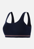 Brassière bleu marine sans couture en coton - Anais Marine Lsf - bleu - 1