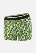 Boxer à motif entrelacés jaune anis en coton - Marius Entrelacés Jaune Anis - jaune - 7